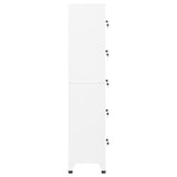 NNEVL Locker Cabinet White 38x40x180 cm Steel