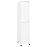 NNEVL Locker Cabinet White 38x40x180 cm Steel