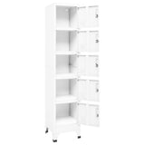 NNEVL Locker Cabinet White 38x40x180 cm Steel