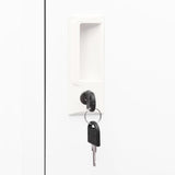 NNEVL Locker Cabinet White 38x40x180 cm Steel