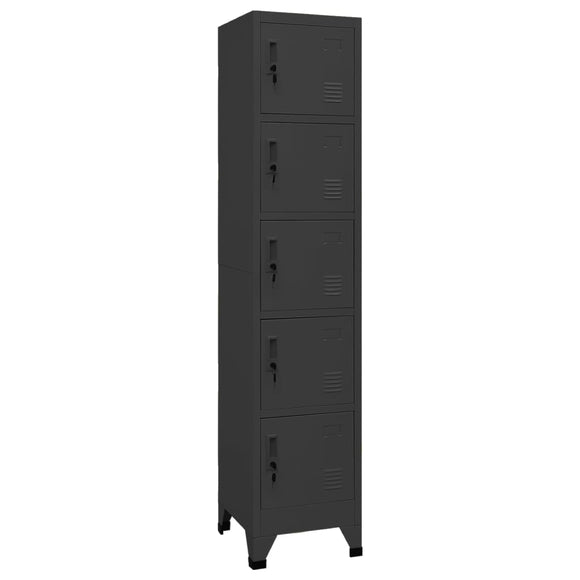 NNEVL Locker Cabinet Anthracite 38x40x180 cm Steel