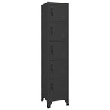NNEVL Locker Cabinet Anthracite 38x40x180 cm Steel
