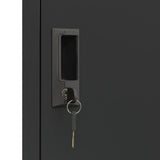 NNEVL Locker Cabinet Anthracite 38x40x180 cm Steel