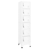 NNEVL Locker Cabinet White 38x40x180 cm Steel