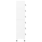 NNEVL Locker Cabinet White 38x40x180 cm Steel