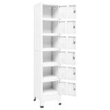 NNEVL Locker Cabinet White 38x40x180 cm Steel