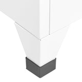 NNEVL Locker Cabinet White 38x40x180 cm Steel