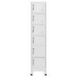 NNEVL Locker Cabinet Light Grey 38x40x180 cm Steel