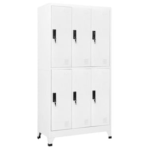 NNEVL Locker Cabinet White 90x45x180 cm Steel