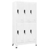 NNEVL Locker Cabinet White 90x45x180 cm Steel