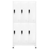 NNEVL Locker Cabinet White 90x45x180 cm Steel