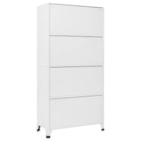 NNEVL Locker Cabinet White 90x45x180 cm Steel