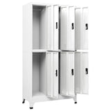 NNEVL Locker Cabinet White 90x45x180 cm Steel