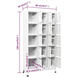 NNEVL Locker Cabinet Light Grey 90x40x180 cm Steel