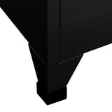 NNEVL Locker Cabinet Black 90x40x180 cm Steel