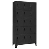 NNEVL Locker Cabinet Anthracite 90x40x180 cm Steel