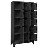 NNEVL Locker Cabinet Anthracite 90x40x180 cm Steel