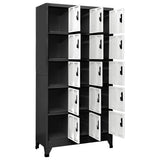 NNEVL Locker Cabinet Anthracite and White 90x40x180 cm Steel
