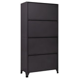 NNEVL Locker Cabinet Anthracite and White 90x40x180 cm Steel