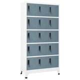 NNEVL Locker Cabinet Light Grey and Dark Grey 90x40x180 cm Steel