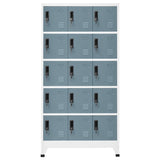 NNEVL Locker Cabinet Light Grey and Dark Grey 90x40x180 cm Steel