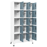 NNEVL Locker Cabinet Light Grey and Dark Grey 90x40x180 cm Steel