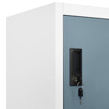 NNEVL Locker Cabinet Light Grey and Dark Grey 90x40x180 cm Steel