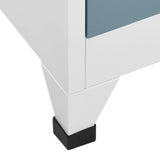 NNEVL Locker Cabinet Light Grey and Dark Grey 90x40x180 cm Steel