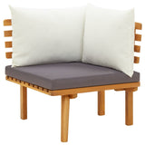 NNEVL 4 Piece Garden Lounge Set with Cushions Solid Acacia Wood