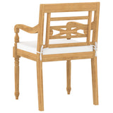 NNEVL Batavia Chairs 4 pcs with Cushions Solid Teak Wood