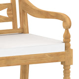 NNEVL Batavia Chairs 4 pcs with Cushions Solid Teak Wood