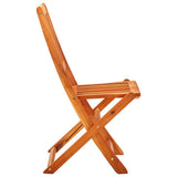 NNEVL 5 Piece Folding Outdoor Dining Set Solid Eucalyptus Wood