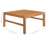 NNEVL 6 Piece Garden Lounge Set with Cream Cushions Solid Teak Wood