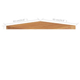 NNEVL 11 Piece Garden Lounge Set with Grey Cushions Solid Teak Wood