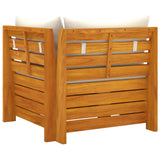 NNEVL 2-Seater Garden Sofa with Cushions Solid Wood Acacia