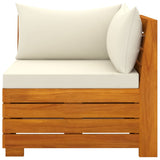 NNEVL 3-Seater Garden Sofa with Cushions Solid Wood Acacia