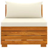 NNEVL 4-Seater Garden Sofa with Cushions Solid Acacia Wood