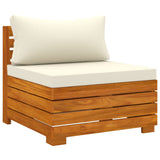 NNEVL 10 Piece Garden Lounge Set with Cushions Solid Wood Acacia
