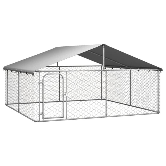 NNEVL Outdoor Dog Kennel with Roof 300x300x150 cm