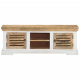 NNEVL TV Cabinet 110x30x40 cm Solid Wood Mango