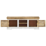 NNEVL TV Cabinet 110x30x40 cm Solid Wood Mango