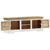 NNEVL TV Cabinet 110x30x40 cm Solid Wood Mango