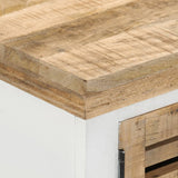 NNEVL TV Cabinet 110x30x40 cm Solid Wood Mango
