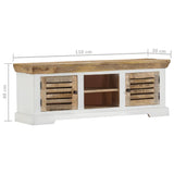 NNEVL TV Cabinet 110x30x40 cm Solid Wood Mango