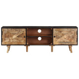 NNEVL TV Cabinet 140x30x46 cm Rough Mango Wood and Solid Wood Acacia