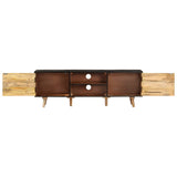NNEVL TV Cabinet 140x30x46 cm Rough Mango Wood and Solid Wood Acacia