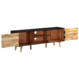 NNEVL TV Cabinet 140x30x46 cm Rough Mango Wood and Solid Wood Acacia