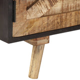 NNEVL TV Cabinet 140x30x46 cm Rough Mango Wood and Solid Wood Acacia