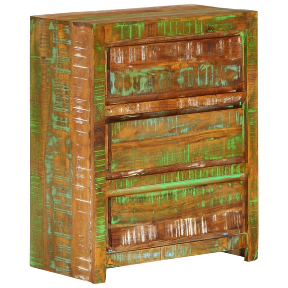 NNEVL Drawer Cabinet Multicolour 60x33x75 cm Solid Wood Reclaimed