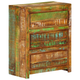 NNEVL Drawer Cabinet Multicolour 60x33x75 cm Solid Wood Reclaimed